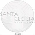 Organza Redonda 35 cm - Branca com Borda Branca - 25 unidades