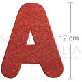 Letras em EVA Vermelho com Glitter