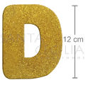 Letra em EVA Ouro com Glitter - D