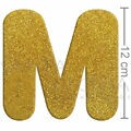 Letra em EVA Ouro com Glitter - M