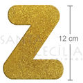 Letra em EVA Ouro com Glitter - Z