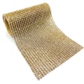 Manta de Strass 100% Vidro Base Alumínio Termocolante 10x40cm - Dourada