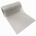 Manta de Strass 100% Vidro Base Alumínio Termocolante 10x40cm - Prata