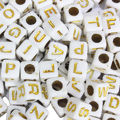 Miçanda Cubo 5mm Branca / Letra Preta - 25gr