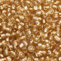 Miçangas 2mm - 30 ml. Ouro Transparente