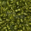 Miçangas 2mm - 30 ml. Verde Folha Transparente