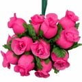 Mini Botão de Rosa 100 unidades - Pink / Verde