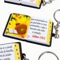 Chaveiro Mini Bíblia com Versículos 5 unid.