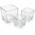 kit Mini Vasos de Vidro - 7x7,5cm - 6x6cm - 5x5cm