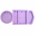 Molde de Silicone para Resina 16 x 7 cm - Círculo e retângulo - Ref. 231