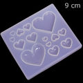 Molde de Silicone para Resina 14 Cavidades - Coração - Ref. SM004