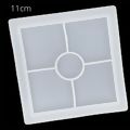 Molde de Silicone para Resina Porta Copos - Quadrado - Ref. SM021
