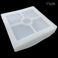Molde de Silicone para Resina Porta Copos - Quadrado - Ref. SM021