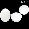 Ovos de Plástico Páscoa 6cm Branco - 12 unid.