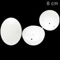 Ovos de Plástico Páscoa 8cm Branco - 8 unid.