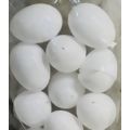 Ovos de Plástico Páscoa 8cm Branco - 8 unid.