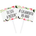 Plaquinhas Divertidas 10 unid. - Casamento D