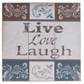 Placa Decorativa em MDF - Live Love Laugh 8030-L