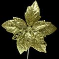 Poinsétia Decorativa com Glitter Dourado Ref. 6174