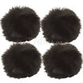 Pom Pom Solto 5cm - 4 unid. - Preto