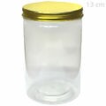 Potinhos para Lembrancinhas Plástico Redondo 550 ml - Tampa Dourada