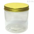 Potinhos para Lembrancinhas Plástico Redondo 370 ml - Tampa Dourada