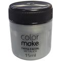 Tinta Facial Metalizada 15 ml Diversas Cores Cores:Prata