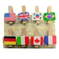Mini Pregador com Bandeiras de Seleções 8 unid.