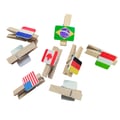 Mini Pregador com Bandeiras de Seleções 8 unid.