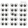 Olhos Resinados Adesivos Olhos Adesivos Resinados 1:Pretinho Ludico P - 40 Pares