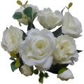 Galho de Rosas Artificiais Ref. HC663 Cores:Branco