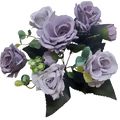 Galho de Rosas Artificiais Ref. HC663 Cores:Lilás