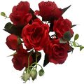 Galho de Rosas Artificiais Ref. HC663 Cores:Vermelho