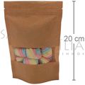 Saco Pardo com Fechamento ZIP 13,5 x 20 cm