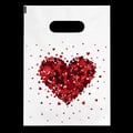 Sacola Plástica 20 x 30 cm Decorada - 25 unid. Modelo:Love