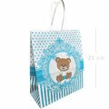 Sacola de Papel G 21x18x9cm - Urso Azul 