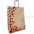 Sacola de Papel - Kraft Coração G - 32 cm