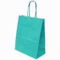 Sacola de Papel Lisa 22 x 17 x 8cm Cores:Azul turquesa