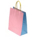 Sacola de Papel Lisa 22 x 17 x 8cm Cores:Rosa/Azul