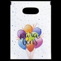Sacola Plástica 20 x 30 cm Decorada - 25 unid. Modelo:Parabéns