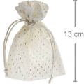 Saquinho de Tecido 9,5 x 13 cm - 10 unidades - Creme 1505-70
