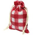 Saquinho de Tecido 9 x 13cm - 10 unidades - Xadrez Vermelho Ref. 4563