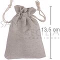 Saquinho de Tecido Natural 9,5 x 13,5 cm - A23-2 - 10 unidades