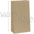 Saco de Papel Kraft 50 unid. - 21,5 x 12 x 7 cm