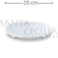 Tabuleiro para Bolo Redondo em MDF - 25 cm - Branco