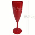 Taça de Champagne 180ml - Vermelha 