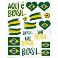 Tatuagem Para pele Vai Brasil - 4 cartelas Ref. 28400219