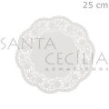 Toalha Rendada de Papel Branca 25 cm - Ref. YDH-86005 - 50 unidades