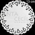 Toalha Rendada de Papel Branca 13 cm - Mod. 130 - 100 unidades
