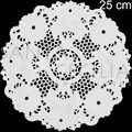 Toalha Rendada de Papel Branca 25 cm - Mod. 252 - 12 unidades